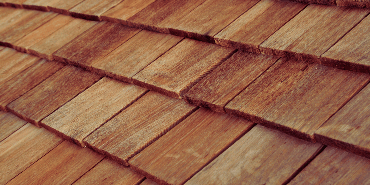 cedar shingles closeup